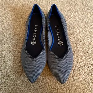 Dark gray Rothy’s purchased new and worn once to work. Like new condition.